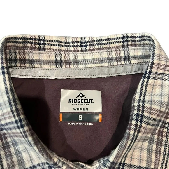 Ridgecut Toughwear Women’s Plaid/ Flannel Button‎ Down Size Small - Picture 2 of 3